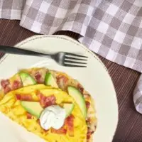 "First Watch Bacado Omelet with bacon, avocado, and cheese – 2025 breakfast menu"