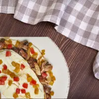 First Watch Tri-Athlete omelet with egg whites, mushrooms, spinach, tomatoes, and fruit – 2025 menu